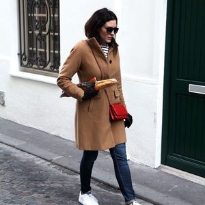 Lands End Wool Coat, camel color, size 6